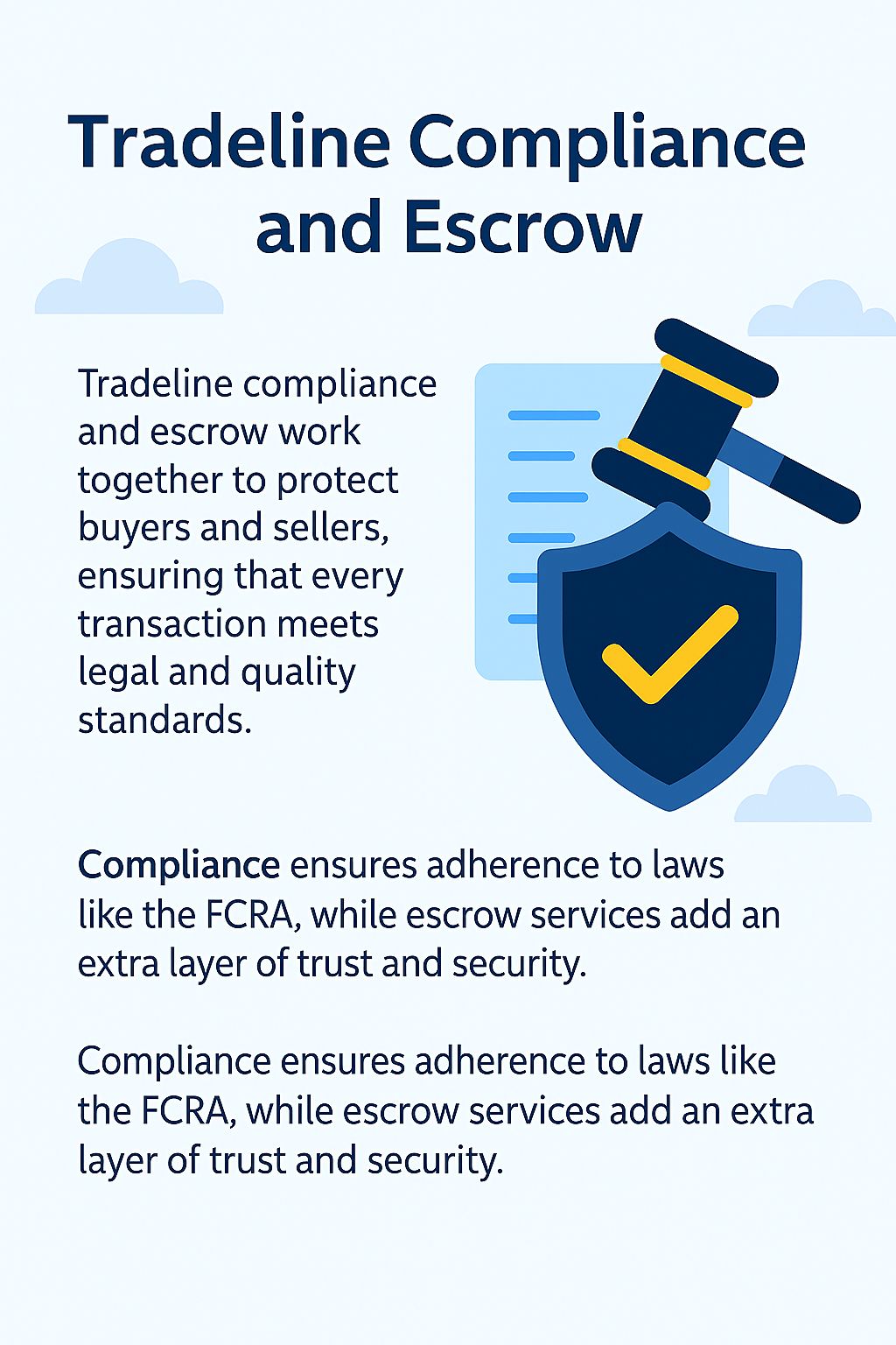 Tradeline Compliance and Escrow