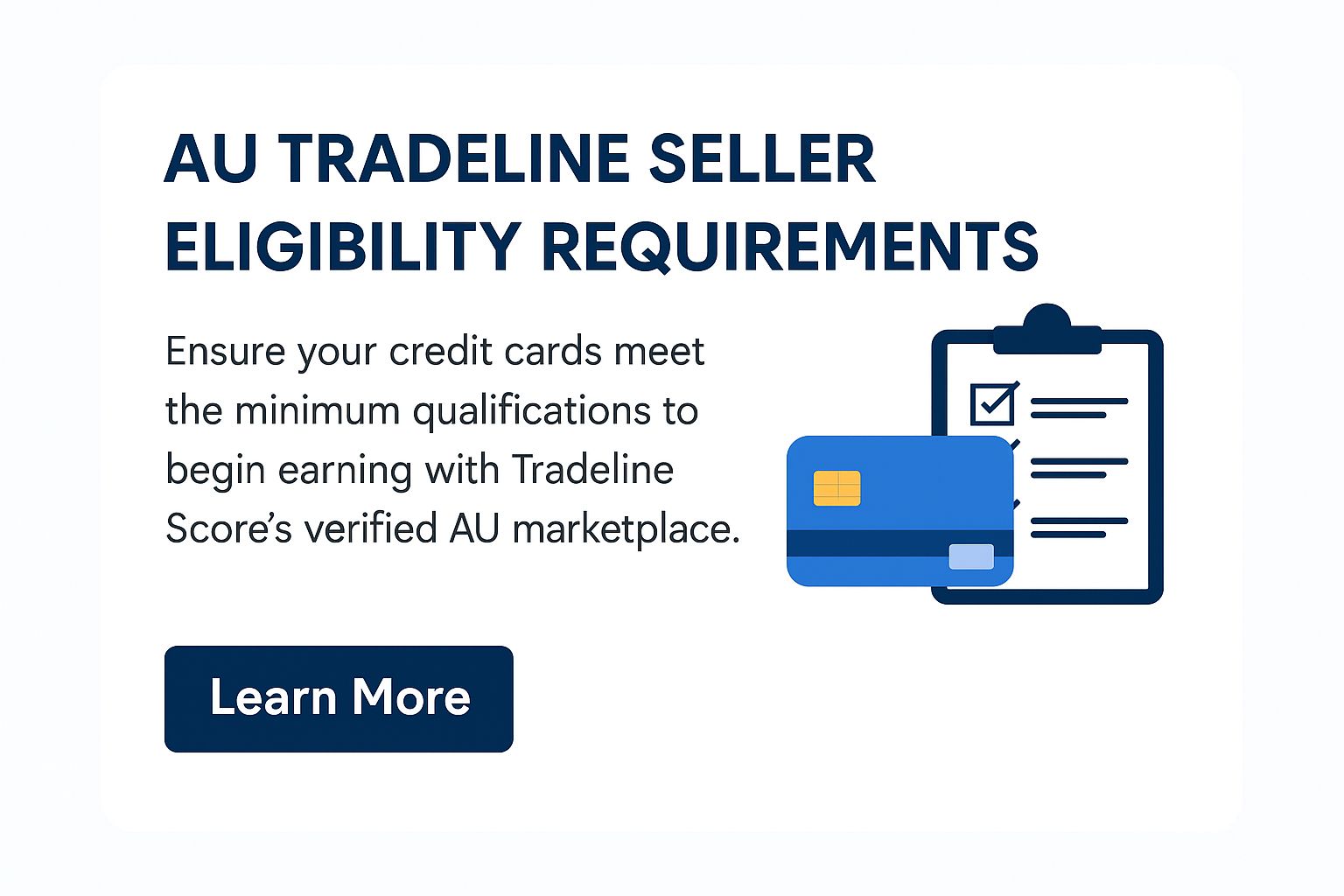 Tradeline Seller Requirements