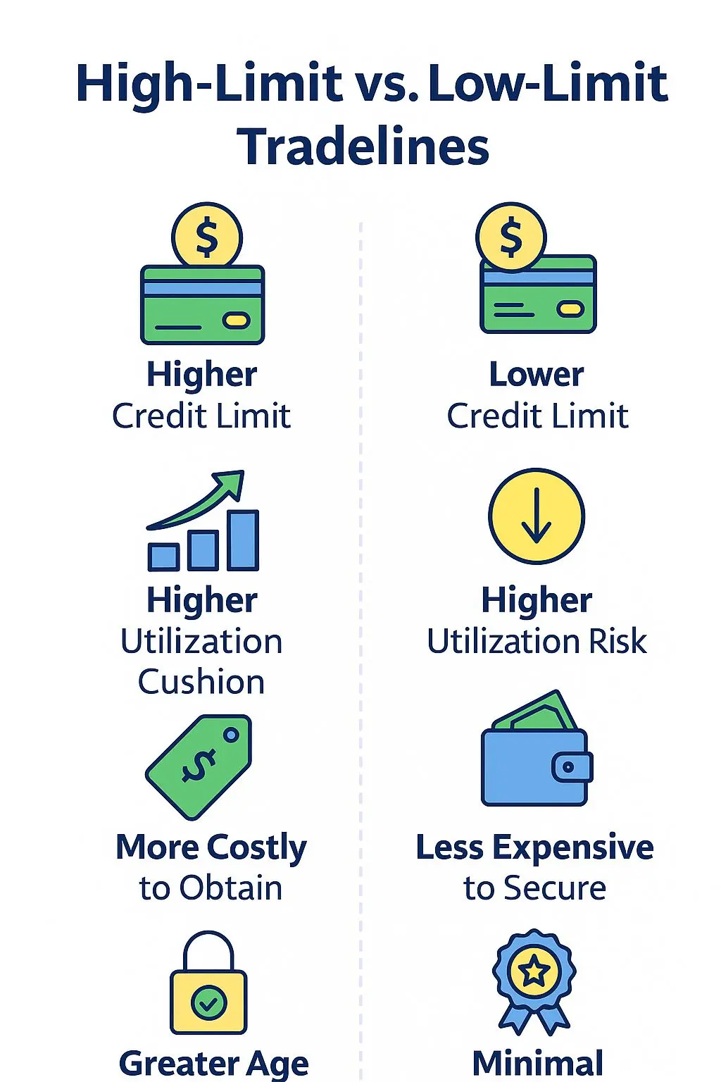 High-Limit vs. Low-Limit Tradelines: Know the Difference at a Glance