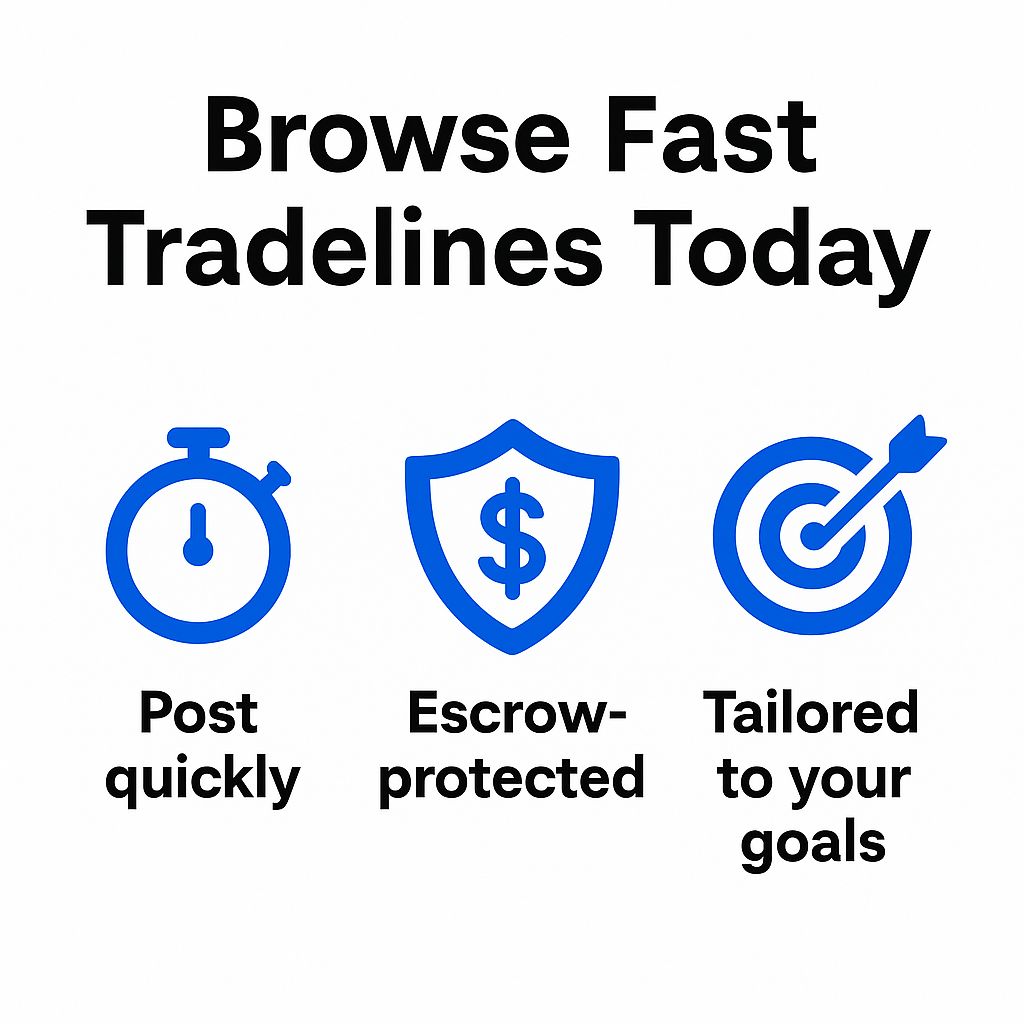 Shop Fast Tradelines That Post in 7–10 Days—Escrow-Protected & Verified