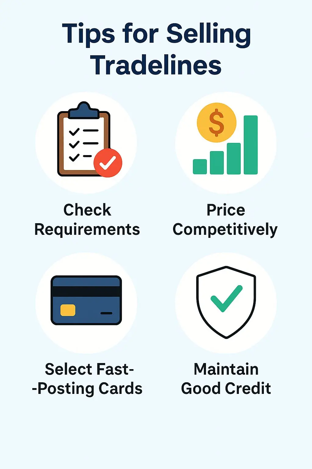 Tips for Selling Tradelines Effectively & Safely