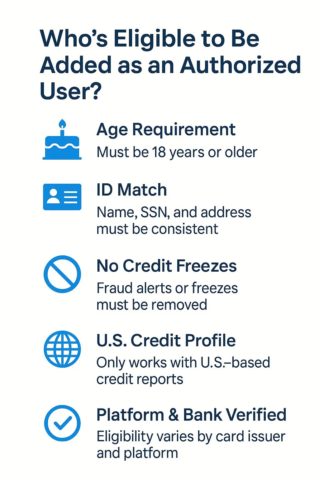 Who’s Eligible to Be Added as an Authorized User