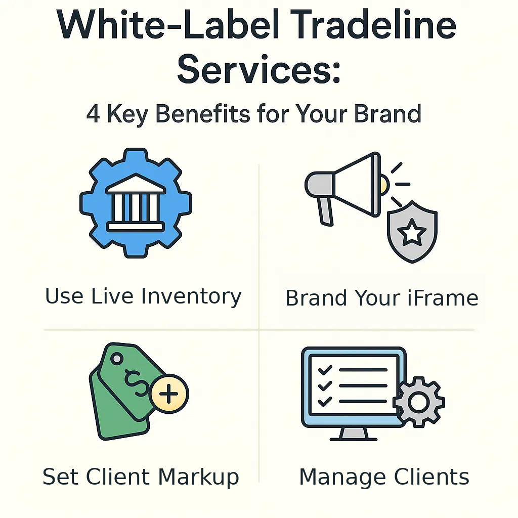 Use Live Inventory, Brand Your iFrame, Set Client Markup and Manage Clients.