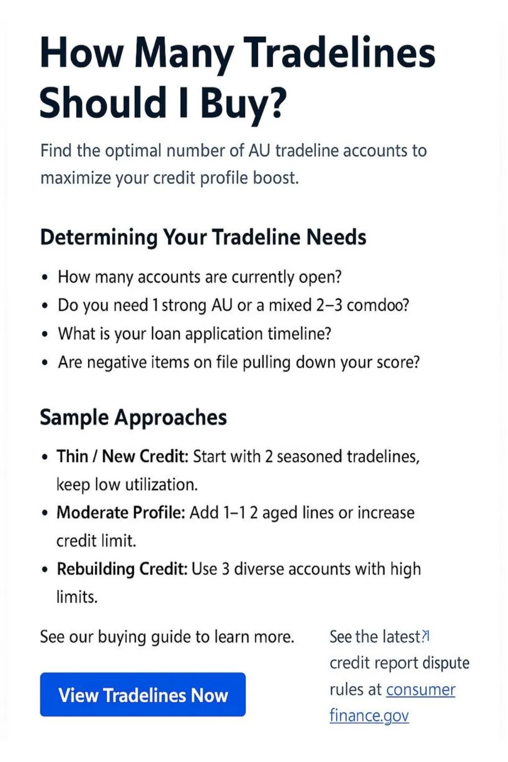 How Many Tradelines Should I Buy