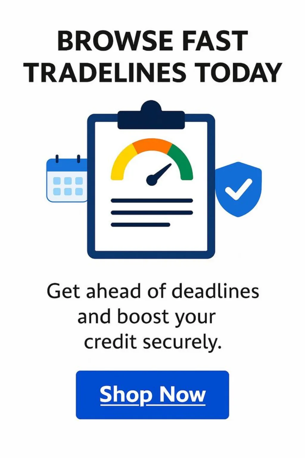 Browse fast-posting tradelines with escrow protection